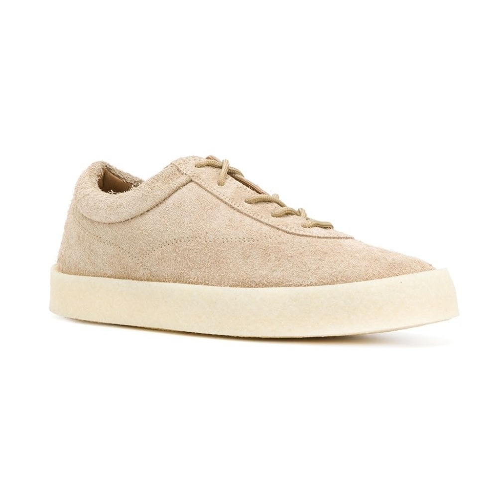 Yeezy Taupe Suede Season 6 Crepe Low Top Sneakers - Picture 3 of 6